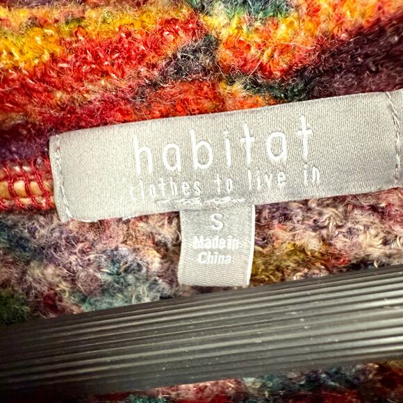 Habitat Sz Small Wearable Art Knit Sweater Blouse Shirt Top Christmas Artsy - Picture 2 of 7